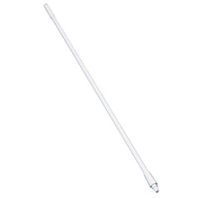 Der Fiberglasstiel für Besen, Schrubber und Bodenabzieher von Diversey Deutschland GmbH & Co. OHG ist ein weißer Teleskopstiel mit Kunststoffgriff und Gewindeende, passend für Reinigungsgeräte - ideal für effiziente Hausreinigung.