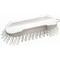 La brosse à laver Diversey, blanche, dure (190x65x30 mm), sans manche, de Diversey Deutschland GmbH & Co. OHG convainc avec des poils durs et une poignée courbée - idéale pour un nettoyage efficace, photographiée sur un fond blanc simple.