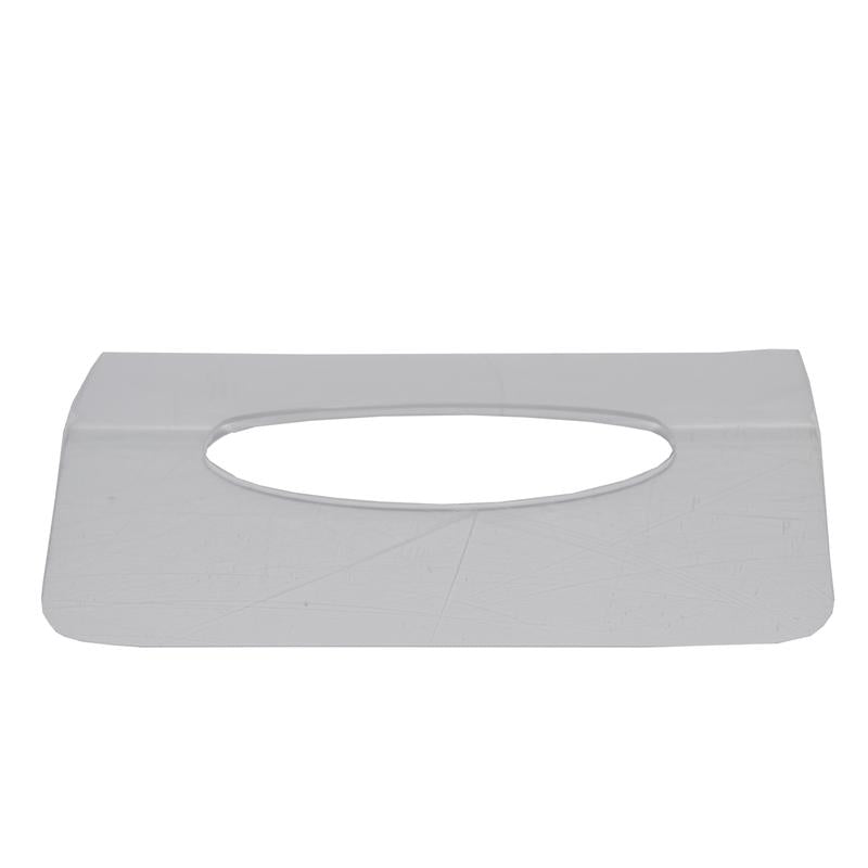 Un insert en plastique blanc (240x110mm) pour le distributeur de serviettes pliantes QBic 7520112 de Diversey Deutschland GmbH & Co. OHG, conçu comme une solution hygiénique, présenté avec un trou central ovale sur fond blanc.