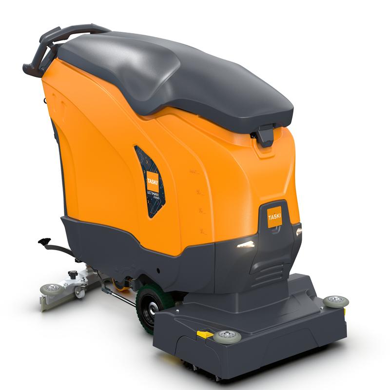 Le TASKI ULTIMAXX 2900 RB55 Performance BMS 25A de Diversey est une autolaveuse de nouvelle génération avec entraînement par roues, un réservoir de 63 litres et un double rouleau de 55 cm de long - idéal pour le nettoyage de grandes surfaces de sol.