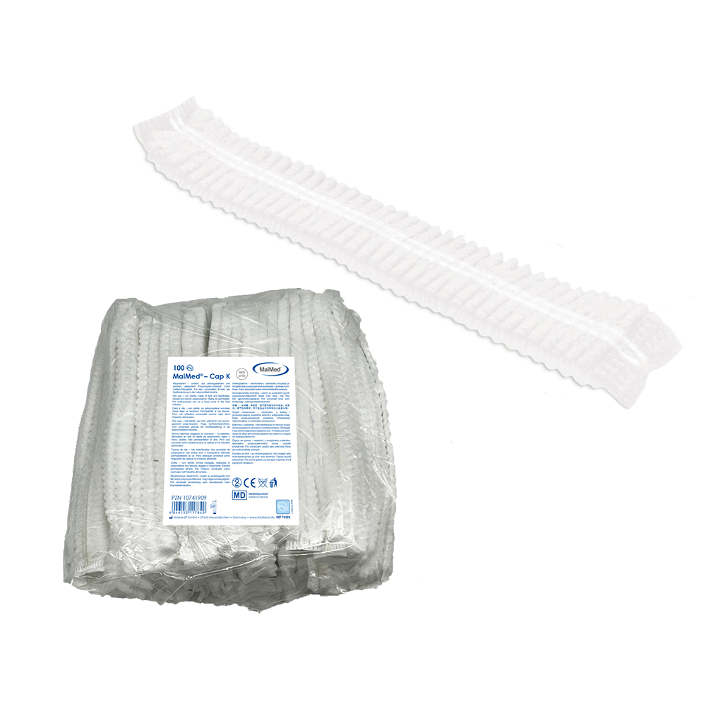 MaiMed-Cap K, capuchon à clip en PP, 100 pièces/sachet