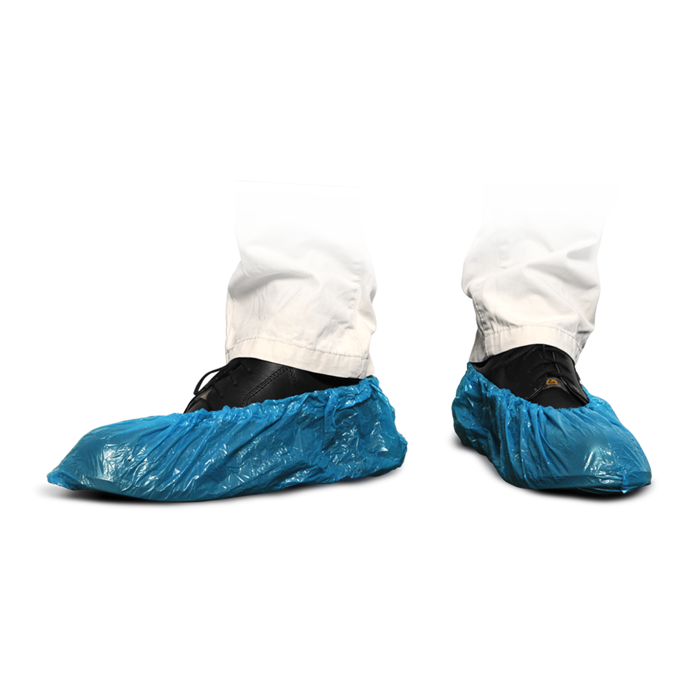 MaiMed-Cover PE Schuhüberzieher Einmal-Schuhüberzieher aus PE, blau, 100St./Pack. | Packung (100 Stück)