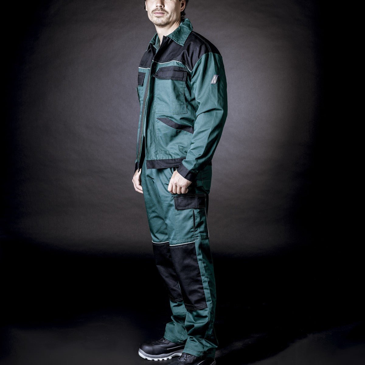 NITRAS MOTION TEX LIGHT, Arbeitsjacke, grün / schwarz
