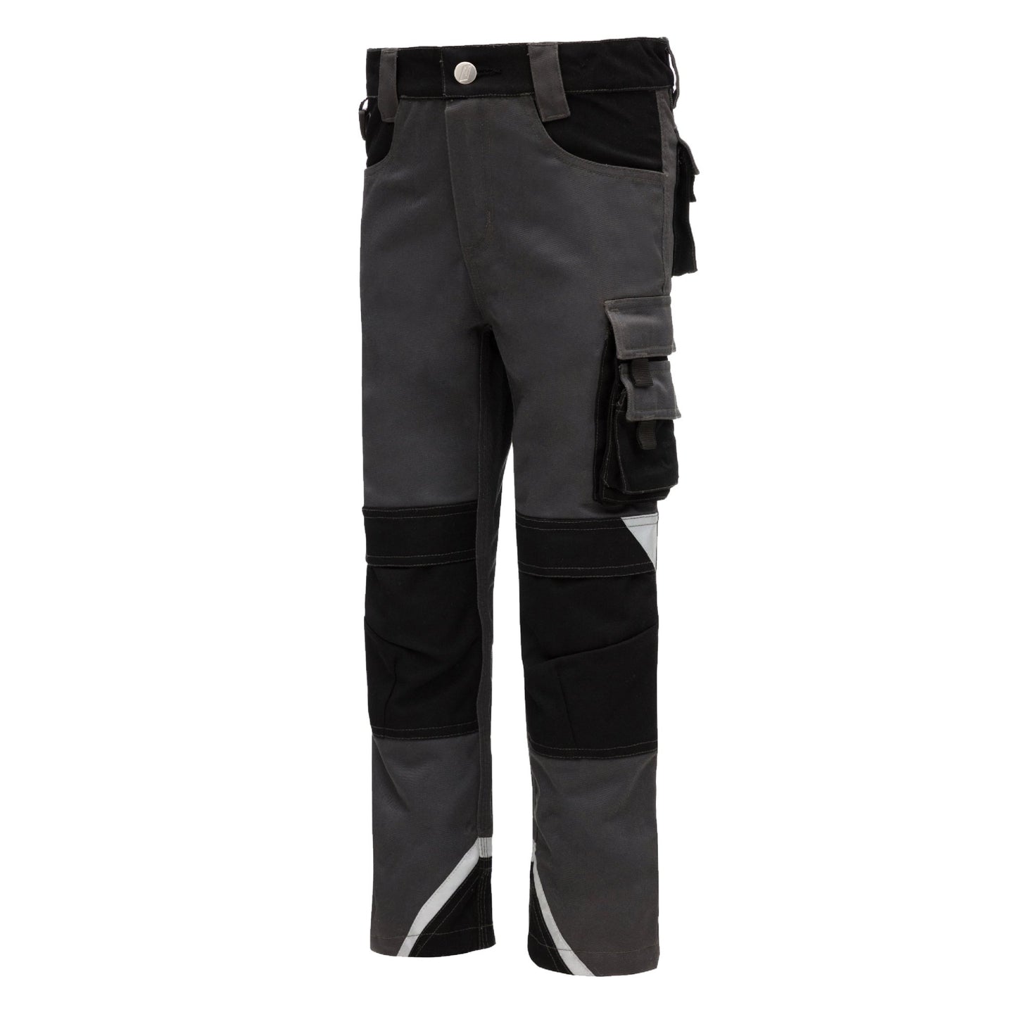 NITRAS MOTION TEX KIDS, Arbeitshose, lang, grau / schwarz