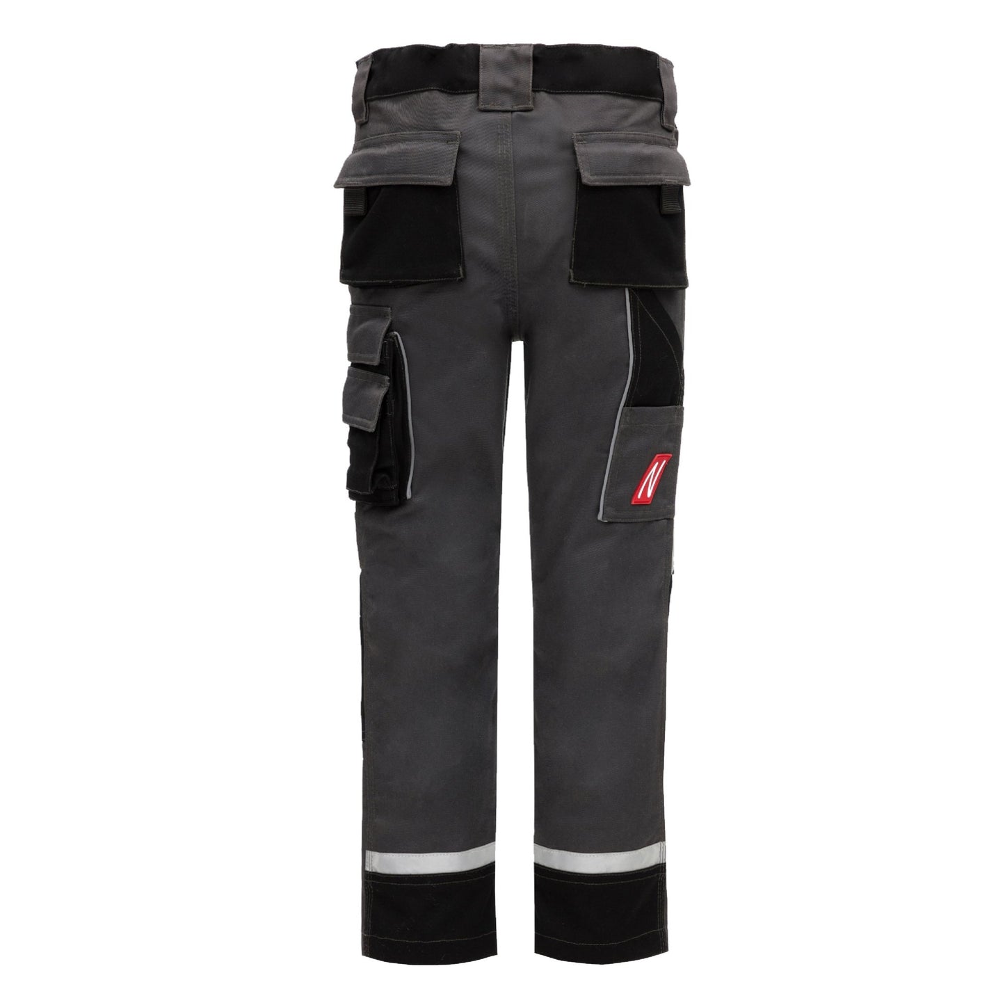 NITRAS MOTION TEX KIDS, Arbeitshose, lang, grau / schwarz