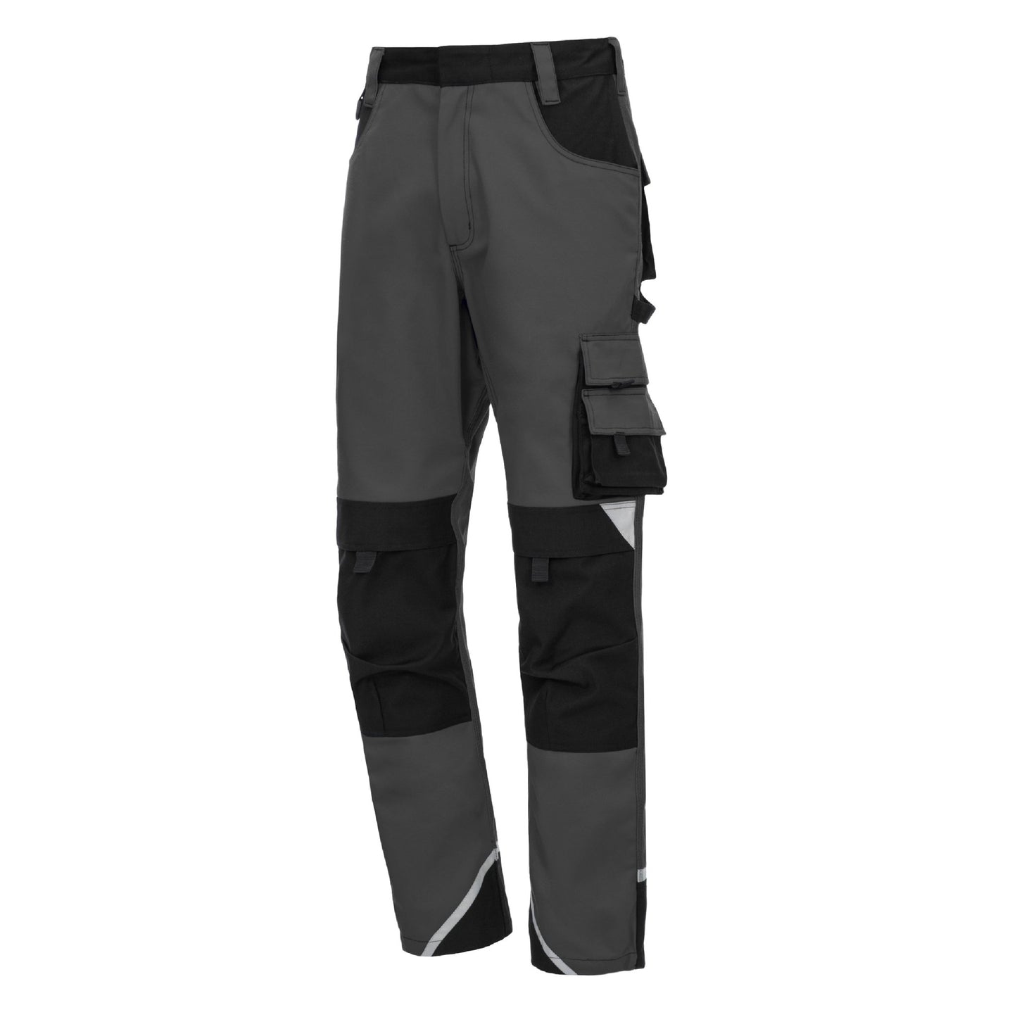NITRAS MOTION TEX PLUS, Arbeitshose, lang, grau / schwarz