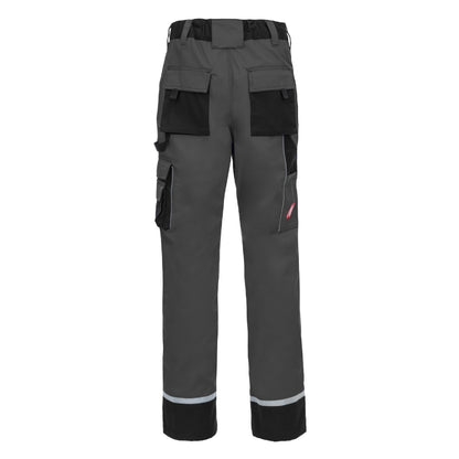 NITRAS MOTION TEX PLUS, Arbeitshose, lang, grau / schwarz