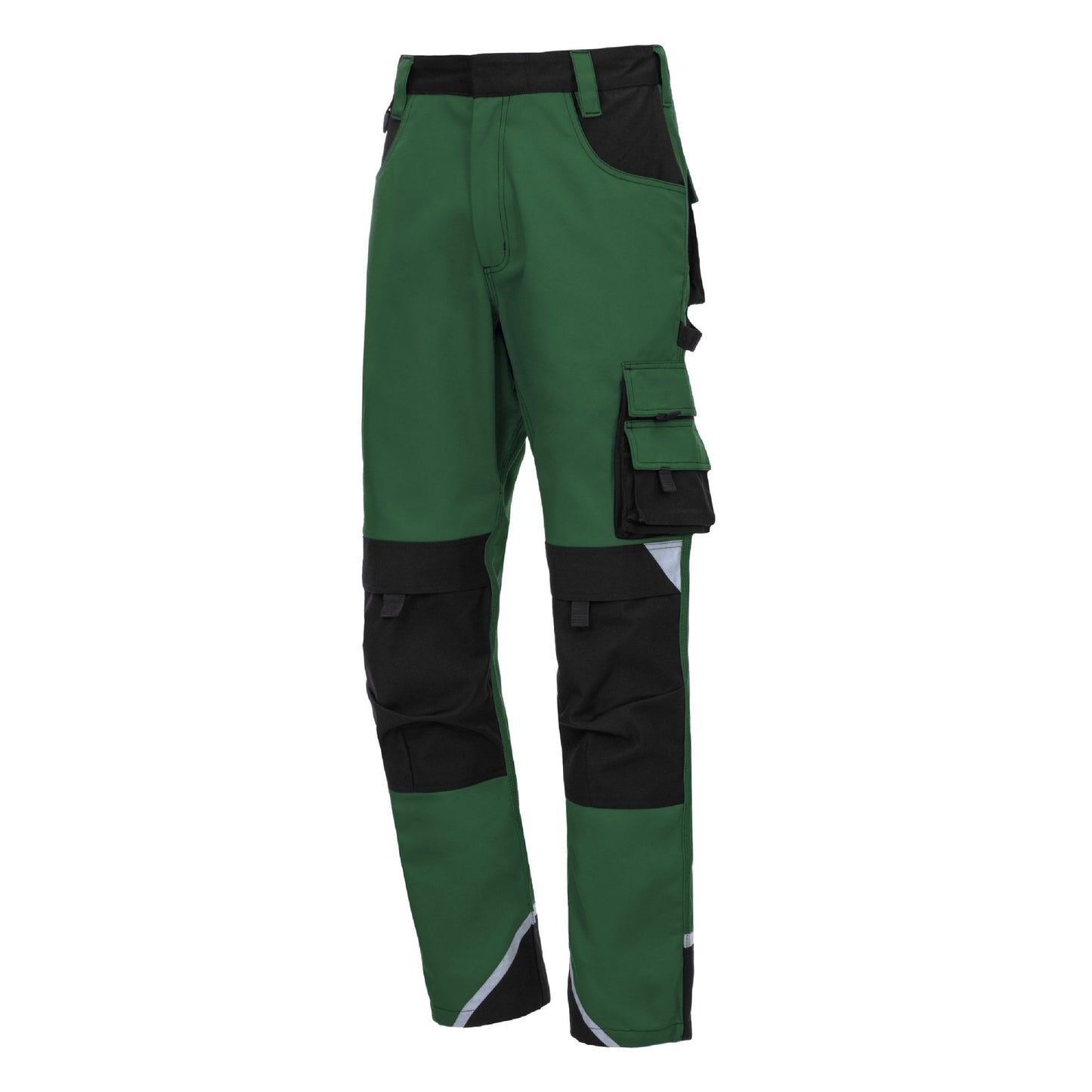 NITRAS MOTION TEX PLUS, Arbeitshose, lang, grün / schwarz