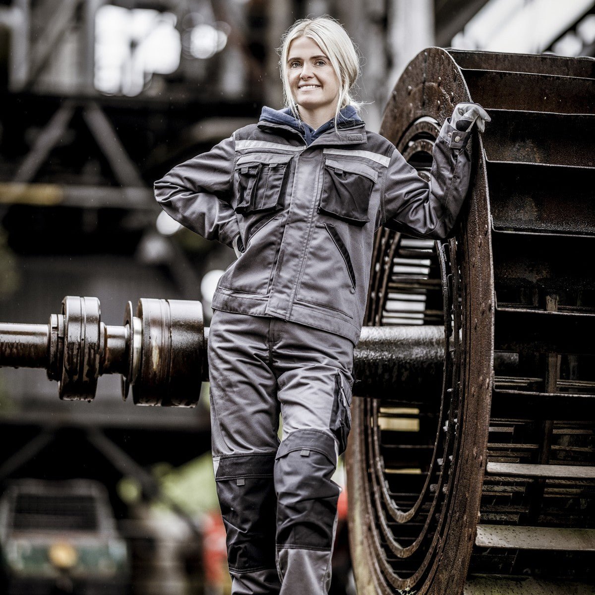 NITRAS MOTION TEX PLUS, Arbeitsjacke, grau / schwarz