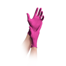 MaiMed-solution100 Latexfreie-Handschuhe, magenta, unsteril, puderfrei