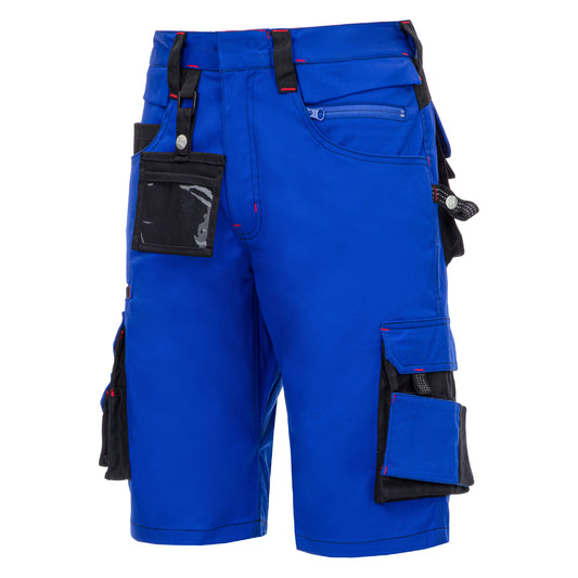 NITRAS MOTION TEX PRO FX, pantalon de travail, court, bleu roi / noir