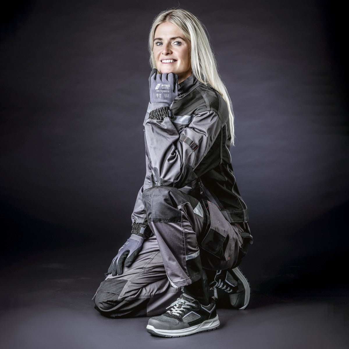 NITRAS MOTION TEX PRO FX, Arbeitsjacke, grau / schwarz