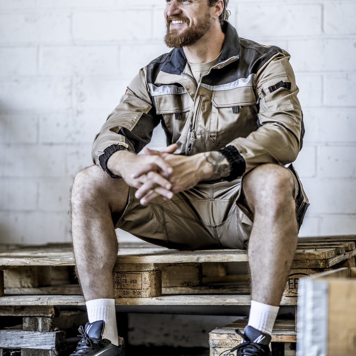 NITRAS MOTION TEX PRO FX, Arbeitsjacke, khaki / schwarz