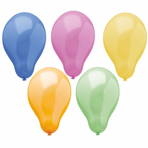 Cinquante ballons PAPSTAR colorés (Ø 25 cm, triés par couleur, "Trend") de PAPSTAR GmbH sont des accessoires de fête idéaux pour toute célébration - livrés dans un sac pratique de 50 pièces.