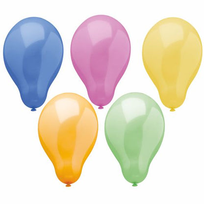 Cinquante ballons PAPSTAR colorés (Ø 25 cm, triés par couleur, "Trend") de PAPSTAR GmbH sont des accessoires de fête idéaux pour toute célébration - livrés dans un sac pratique de 50 pièces.