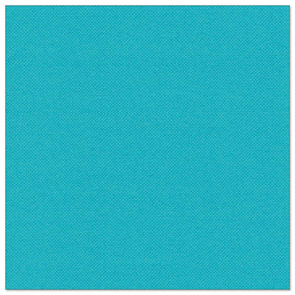 Eine quadratische, hellblaue PAPSTAR 20 Servietten "ROYAL Collection" 1/4-Falz-Serviette (40x40 cm) der PAPSTAR GmbH mit dezenter Webstruktur steht gleichmäßig beleuchtet vor einem schlichten weißen Hintergrund.