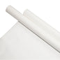 Un rouleau PAPSTAR de nappe, papier, 8 m x 118 cm, blanc (PAPSTAR GmbH), est présenté sur une feuille assortie de nappe en papier blanc avec une surface lisse et finement texturée sur fond blanc.