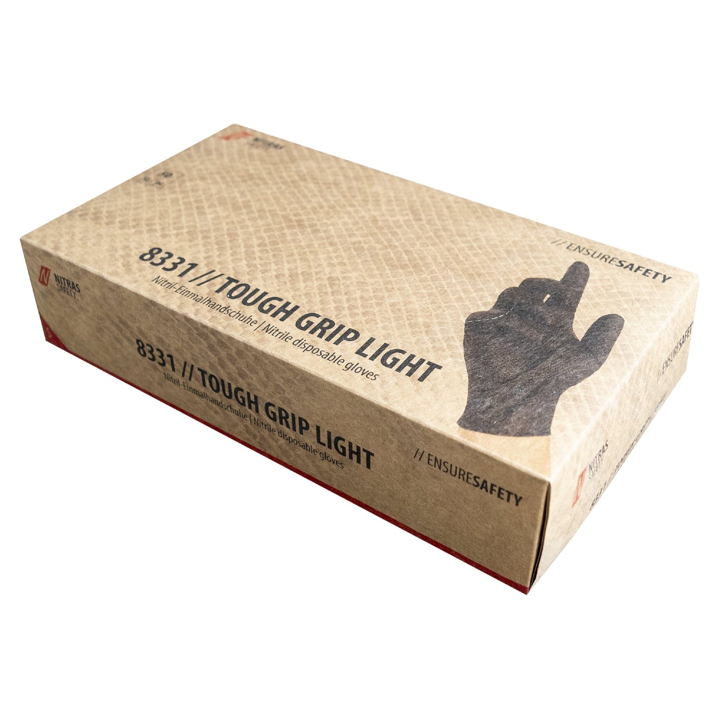 NITRAS TOUGH GRIP LIGHT, Nitril-Einmalhandschuhe, schwarz