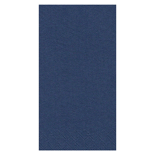 Les PAPSTAR 250 serviettes, 3 plis 1/8 pli de la société PAPSTAR GmbH sont des serviettes unies, bleu marine, rectangulaires avec une structure subtile au bord de la taille 33 x 33 cm - idéales pour la gastronomie avec style et durabilité. Exposées sur un fond blanc.