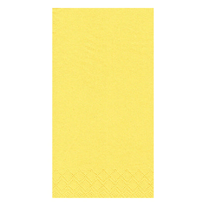 Les PAPSTAR 250 serviettes, 3 plis 1/8 pli de la société PAPSTAR GmbH sont des serviettes jaunes, rectangulaires, de 33 x 33 cm avec une surface lisse et un motif en losange subtil - idéales pour toute gastronomie.
