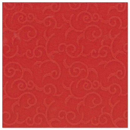 Die PAPSTAR 50 Servietten "ROYAL Collection" 1/4-Falz, 40 x 40 cm in rot, von PAPSTAR GmbH haben ein dezentes, geprägtes Schneckenmuster über die gesamte Fläche für eine elegante Strukturoptik.