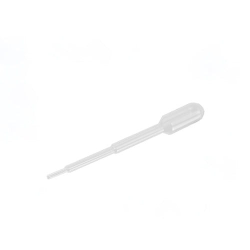 Les pipettes Starpak 100, PE transparent de Starpak sont des pipettes jetables transparentes en polyéthylène avec une boule et une pointe étroite pour un dosage précis des liquides, illustrées sur un fond blanc simple.