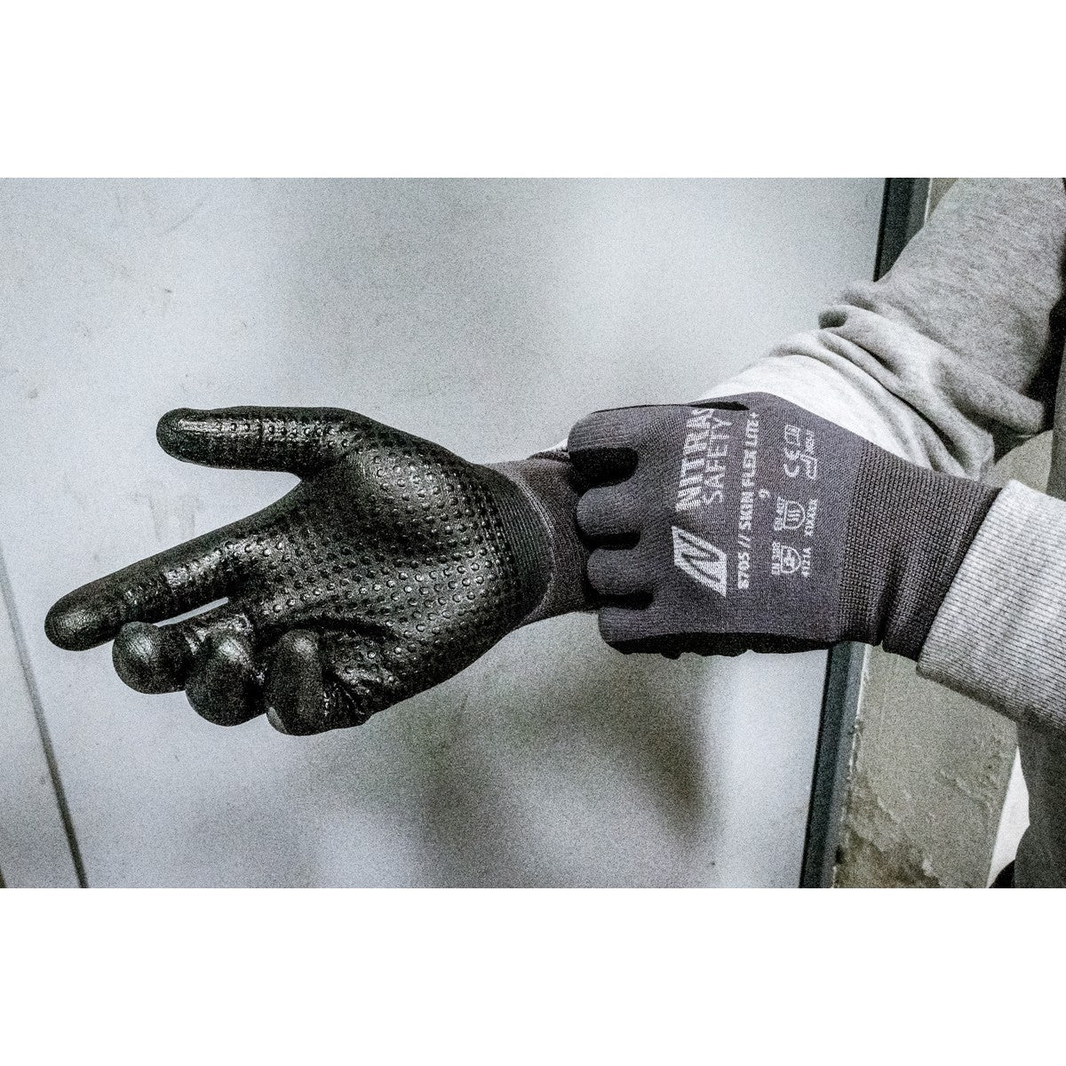NITRAS SKIN FLEX LITE+, gants de montage, gris / noir