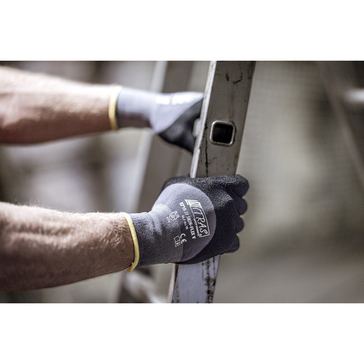 NITRAS SKIN FLEX V, gants de montage, gris / noir