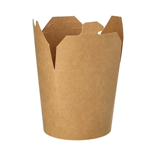 Eine PAPSTAR 25 Snackboxen, Pappe eckig braun von PAPSTAR GmbH ist als leere, geöffnete umweltfreundliche Snackbox vor weißem Hintergrund zu sehen.