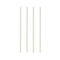 Quatre pailles en papier "pure" blanches PAPSTAR Shake (Ø 8 mm, 25 cm) de PAPSTAR GmbH sont soigneusement alignées en rangée - pailles durables et écologiques (100 pièces), idéales pour toute boisson.