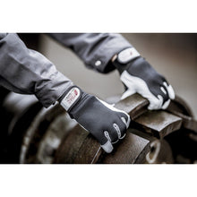 NITRAS DEXTER 1, gants de mécanicien, gris/noir