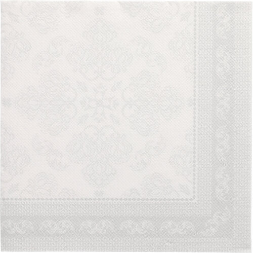 PAPSTAR 50 serviettes "ROYAL Collection" 1/4-pli, 40 x 40 cm, blanc - serviettes en papier élégantes de PAPSTAR GmbH pour des occasions élégantes.