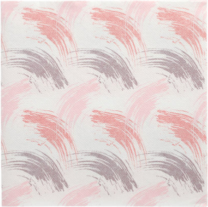 Un fond texturé avec des coups de pinceau répétitifs en bordeaux, rose et mauve sur blanc, inspiré par l'élégance des 50 serviettes "ROYAL Collection" 1/4-plis 40 x 40 cm bordeaux de PAPSTAR GmbH.