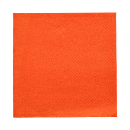 Die 50 Servietten „DAILY Collection“ 1/4-Falz (32x32 cm) von PAPSTAR GmbH sind einfarbig orangefarbene, dezent strukturierte Servietten – ideale hochwertige Servietten für jeden Anlass.
