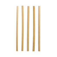 Fünf PAPSTAR Trinkhalme Schilf "pure" (Ø 7 mm, 20 cm) von PAPSTAR GmbH stehen vertikal vor weißem Hintergrund; die umweltfreundlichen Halme variieren leicht in Dicke und Farbton.