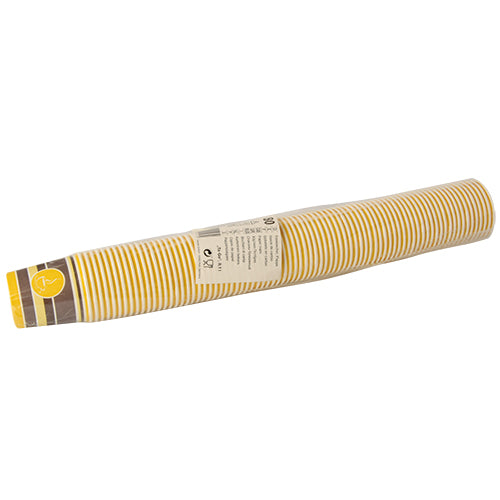 Eine Packung mit 80 Starpak Trinkbechern „To Go“ (0,1 l, Ø 6 cm) aus umweltfreundlicher Pappe, verpackt in transparenter Folie mit Produktinfo und Markenetikett.