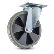 Roulettes pivotantes Numatic PU, 200 mm, grises | Paquet (1 pièce)