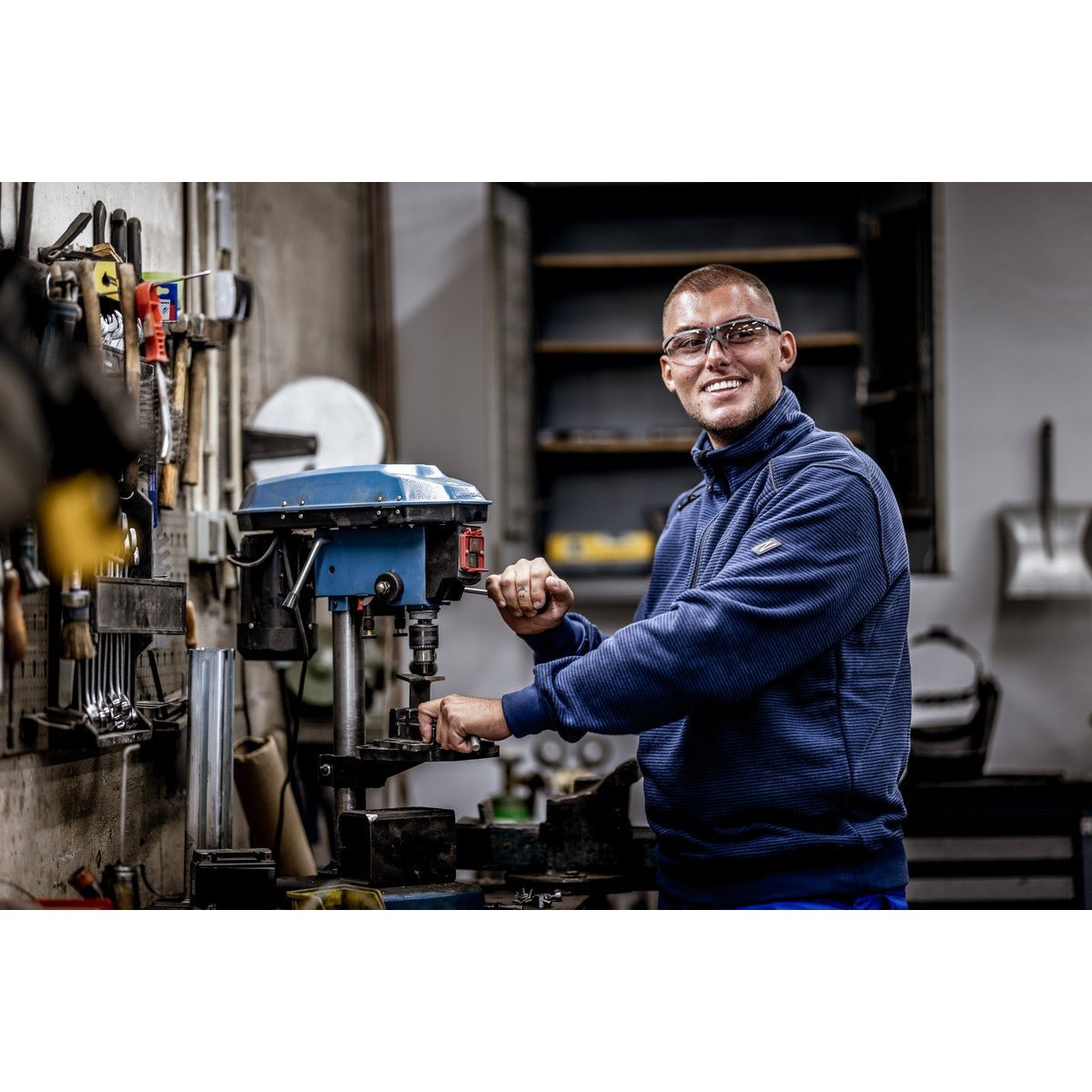 NITRAS VISION PROTECT PREMIUM, Bügelbrille, transparent / grau, ISO 16321-1 Kunststoff | Packung (12 Stück)