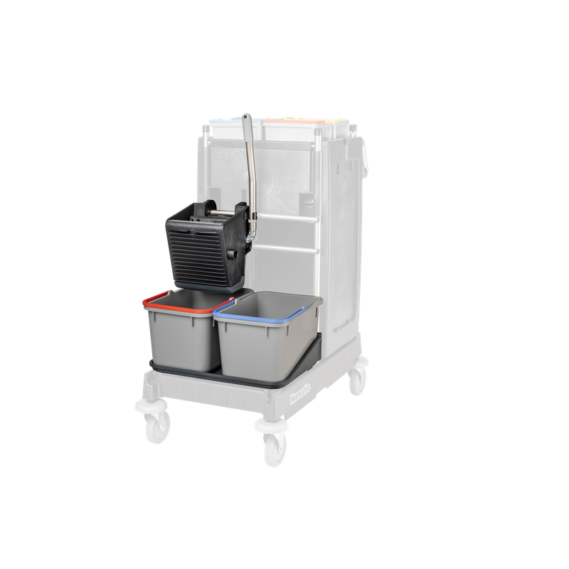 Numatic SRK1S noir - Presse universelle VA, seau 2 x 17 L gris, cuve pour seau | Paquet (1 pièce)