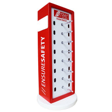 Présentoir de comptoir NITRAS pour lunettes de sécurité, rouge / blanc / transparent | Carton (1 paquet)