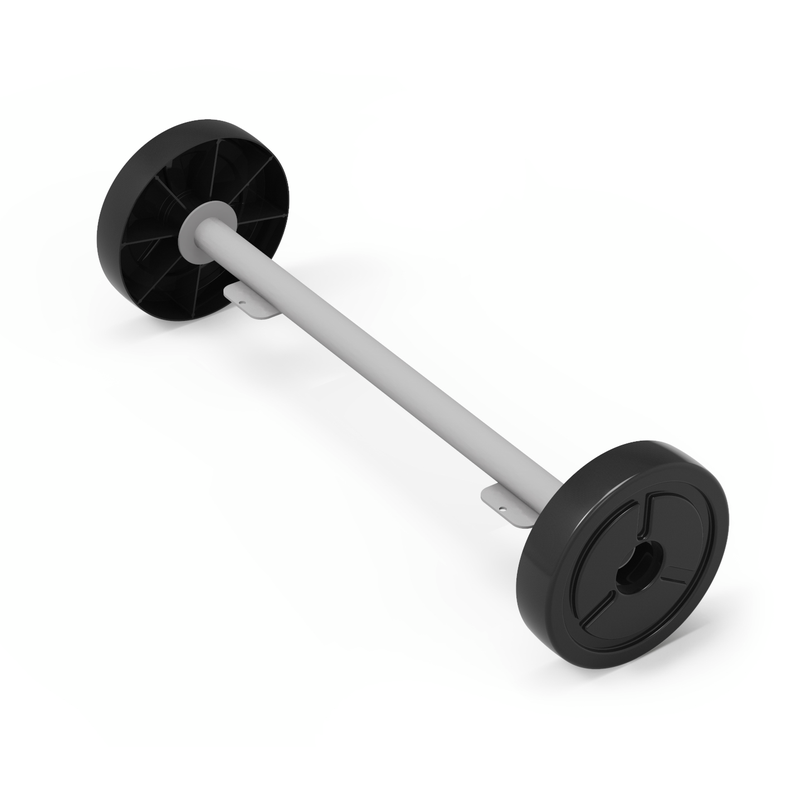 Numatic Große, hintere Laufrollen, inkl. Achse (EcoMatic) | Packung (1 Stück)