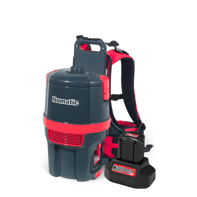 Aspirateur dorsal à batterie Numatic RSB150NX/1, graphite, jeu d'accessoires AA30E | Paquet (1 pièce)