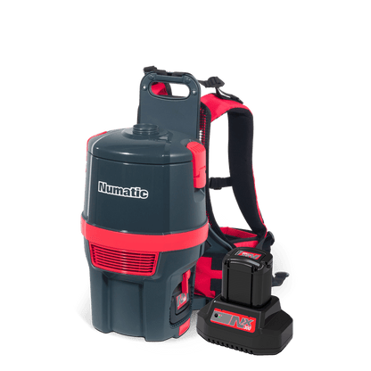 Aspirateur dorsal à batterie Numatic RSB150NX/1, graphite, jeu d'accessoires AA30E | Paquet (1 pièce)