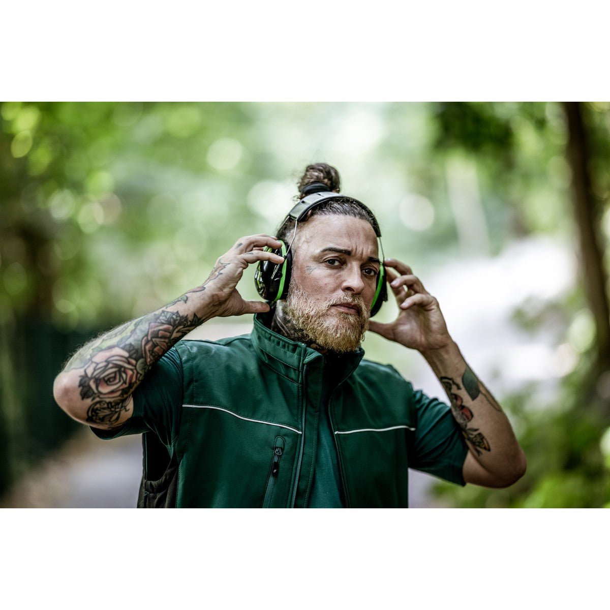 NITRAS MUTE DEFENDER PRO, Kapselgehörschutz, schwarz / grün, EN 352-1 Kunststoff | Packung (1 Stück)