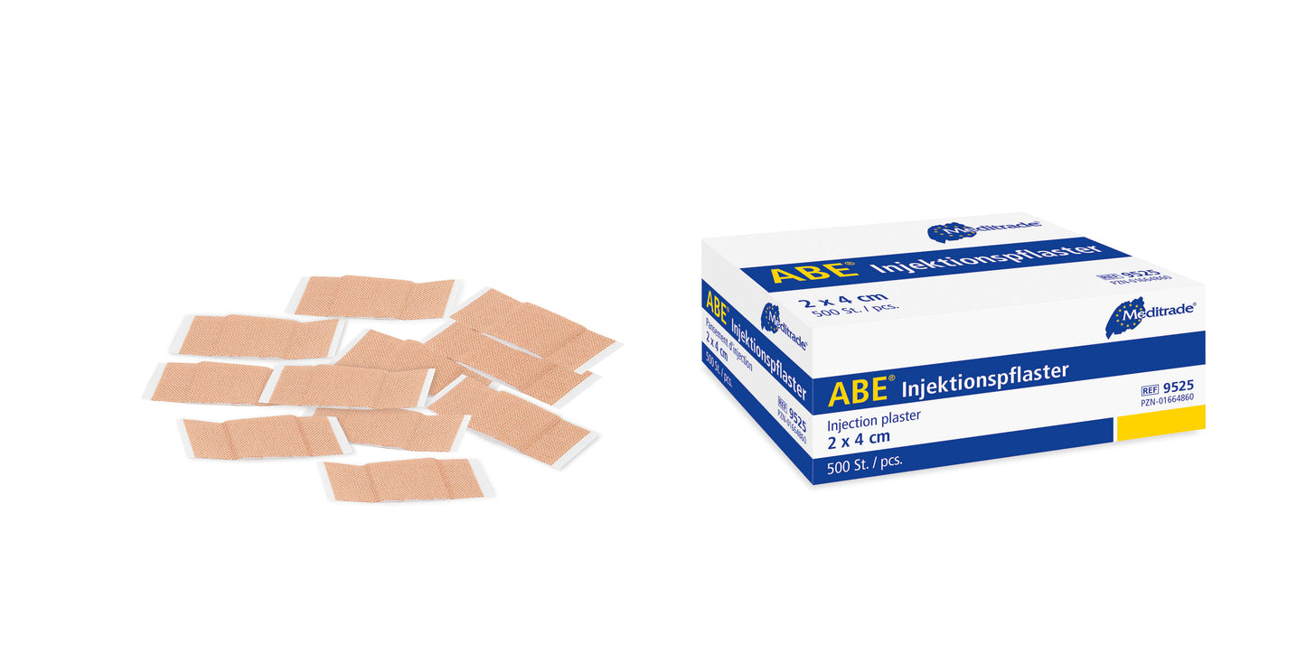 ABE® Injektionspflaster, 2 x 4 cm | Packung (500 Stück)