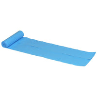 Un rouleau de sacs poubelle Abena Re-Seller GmbH pour Sækko Boy 40, 35 my LLDPE est partiellement déroulé sur un fond blanc, deux plaques plates en plastique bleu dépassant du rouleau.