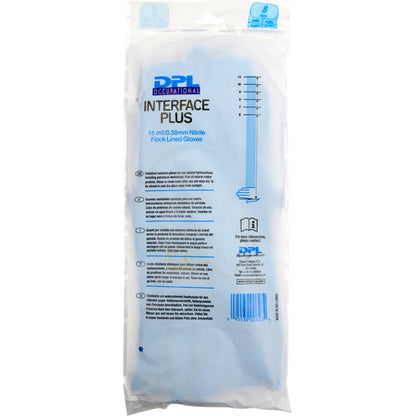 Eine durchsichtige Verpackung mit der Aufschrift "Haushaltshandschuhe Nitril, Blau" der Abena Re-Seller GmbH enthält blaue Nitrilhandschuhe. Auf der Verpackung sind Produktdetails und Anwendungshinweise für diese latexfreien Haushaltshandschuhe angegeben.