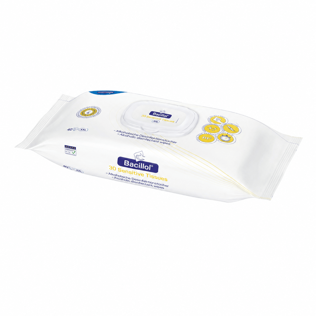Hartmann Bacillol 30 Sensitive Tissues Desinfektionstücher | Packung (40 Stück)