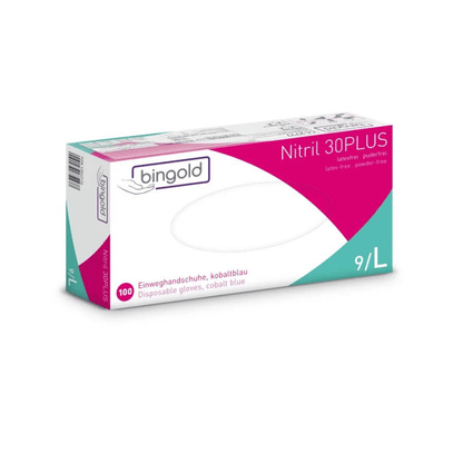 Bingold nitril 30plus gants de nitrile, bleu