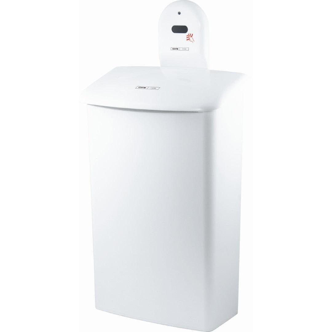 Le support mural CWS ParadiseLine pour la boîte hygiénique 575000 est un support rectangulaire blanc de CWS, conçu pour une utilisation sans contact avec des boîtes hygiéniques compatibles.